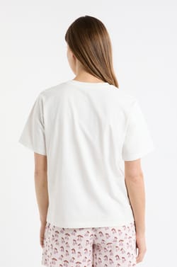 T-shirt de pyjama en coton avec illustration “mocktail”;${refinementColor}