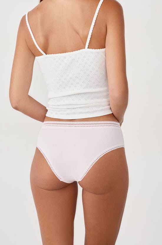 Microfibre Boyshort with Lace Details;${refinementColor}
