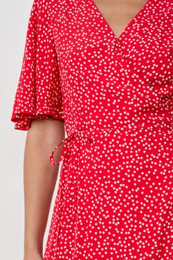 Long Polka Dot Dress;${refinementColor}