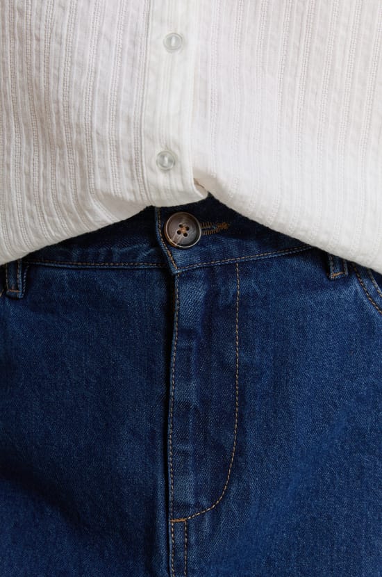 Jupe longue en jean;${refinementColor}