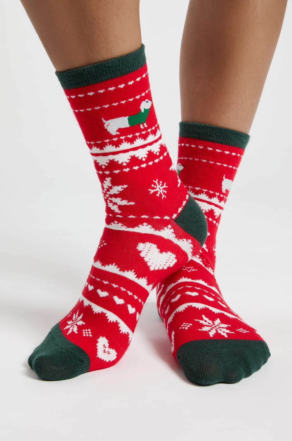 Chaussettes à motifs en maille fine;${refinementColor}