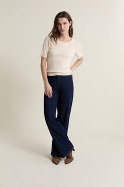 Trui met ronde hals in fijne pointelle tricot;${refinementColor}