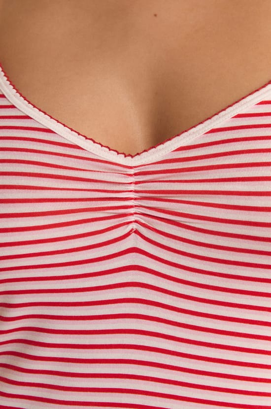 Nuisette courte &agrave; rayures;${refinementColor}