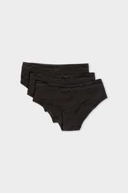 Lot de 3 shortys en coton et dentelle;${refinementColor}