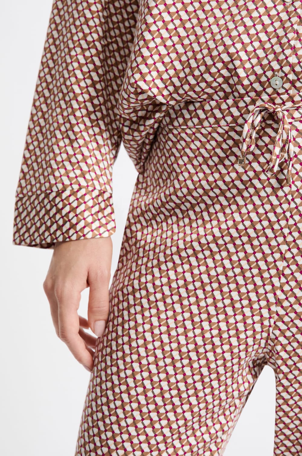 Patterned Pajama Pants;${refinementColor}