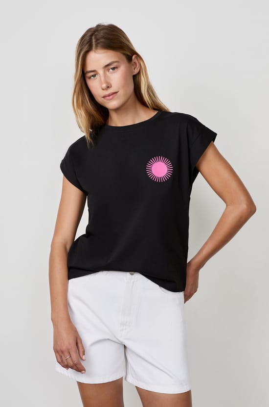 T-shirt imprim&eacute; en coton;${refinementColor}