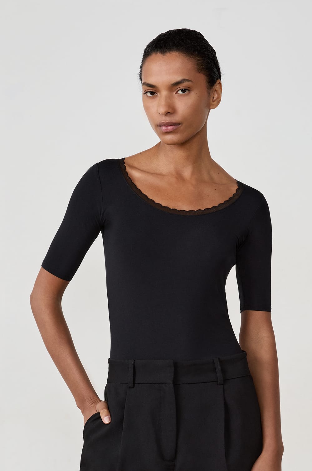  Thermal knit T-shirt;${refinementColor}