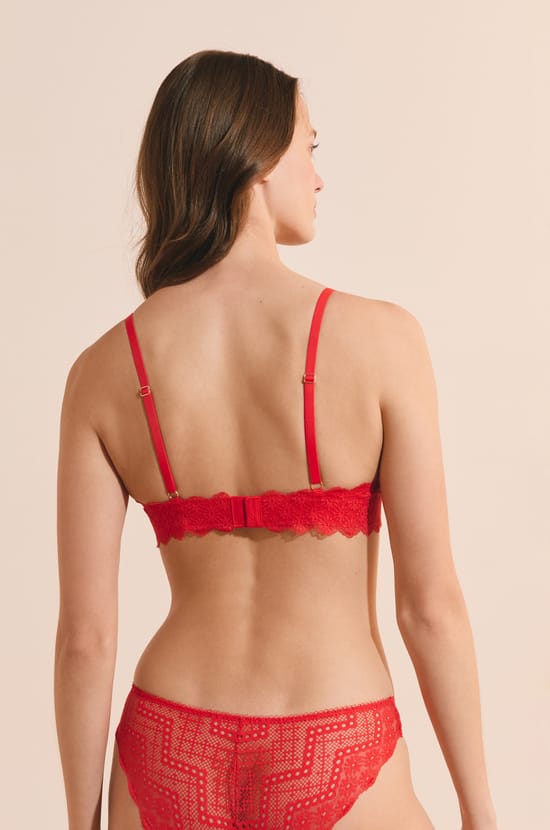 Bra N.8 - The Wireless Triangle in Lace;${refinementColor}