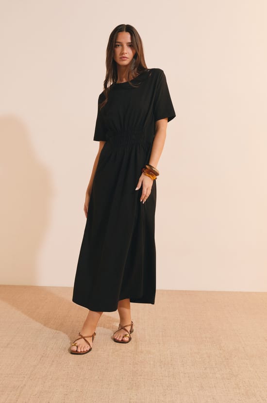 Robe longue en coton;${refinementColor}