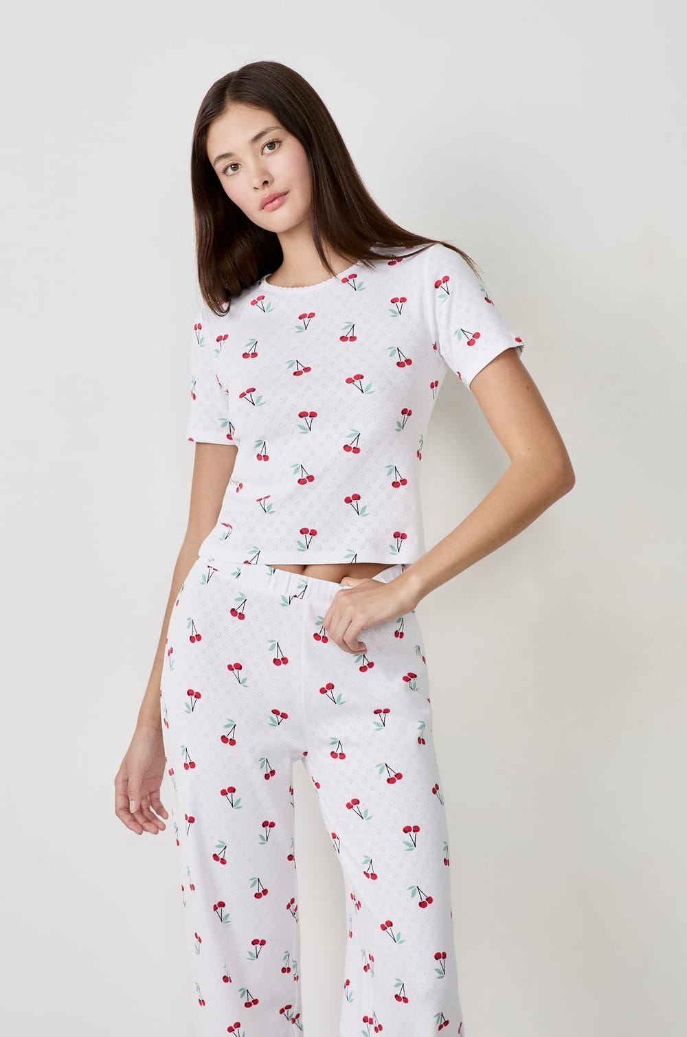 Conjunto de pijama de 2 piezas de algod&oacute;n;${refinementColor}