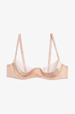 Biustonosz z jedwabiu i tiulu;${refinementColor}