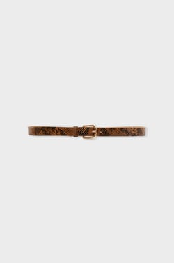 Printed leather belt;${refinementColor}