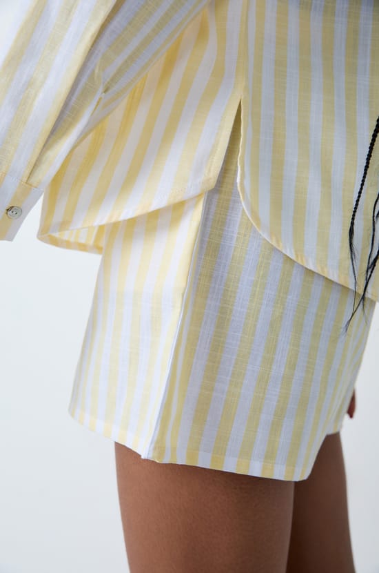 Chemise de pyjama en coton à rayures;${refinementColor}