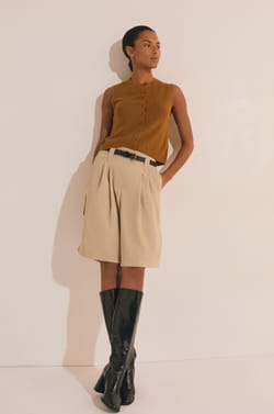 Bermuda avec ceinture;${refinementColor}