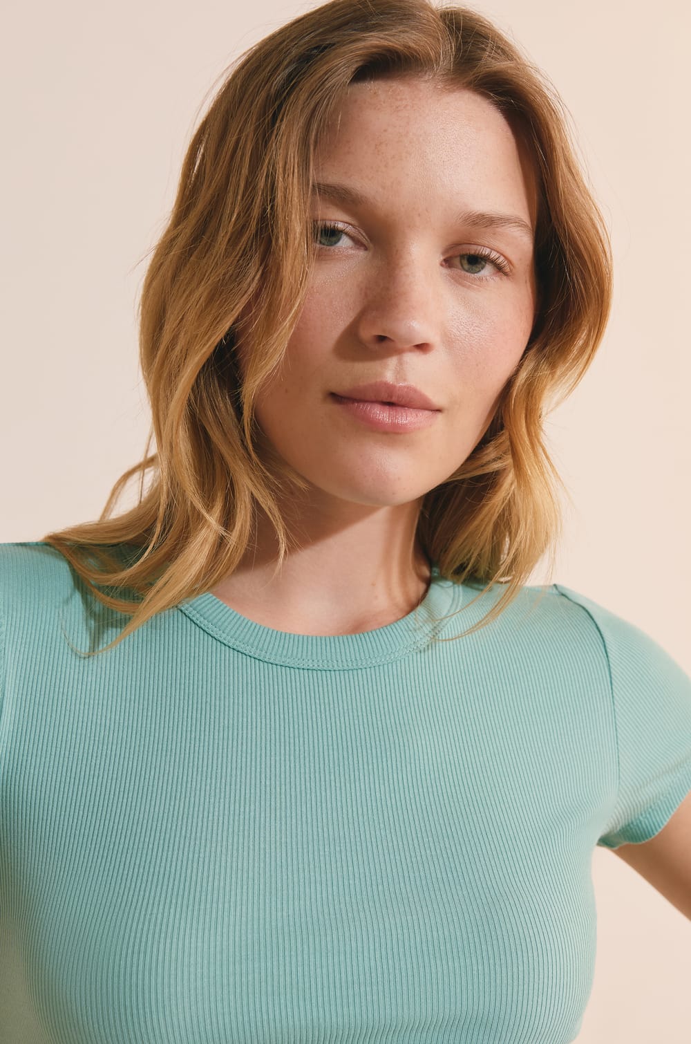 T-shirt de pyjama col rond avec coton;${refinementColor}