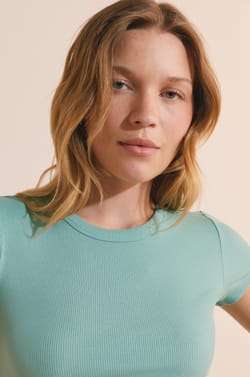T-shirt de pyjama col rond avec coton;${refinementColor}