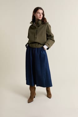 Jupe longue en jean;${refinementColor}