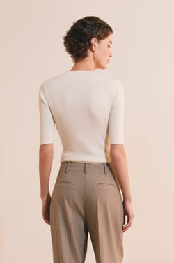 T-shirt &agrave; boutons avec coton;${refinementColor}
