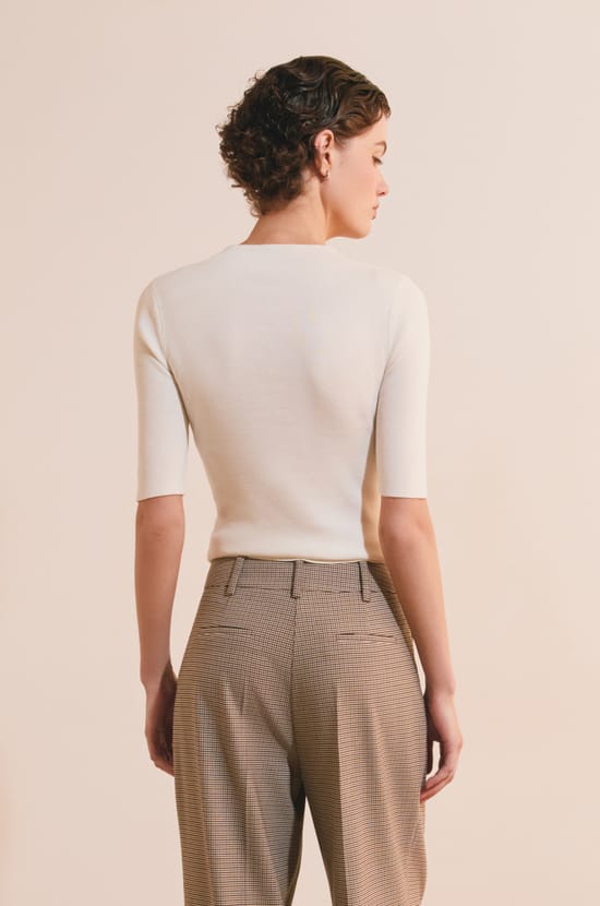 T-shirt &agrave; boutons avec coton;${refinementColor}