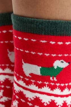 Chaussettes à motifs en maille fine;${refinementColor}