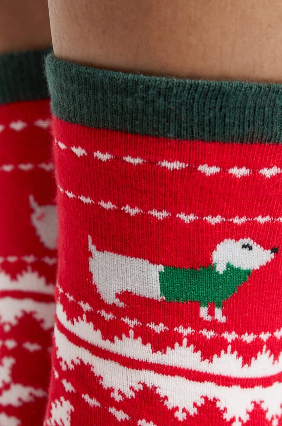 Chaussettes à motifs en maille fine;${refinementColor}