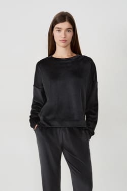 Sweat de pyjama en velours;${refinementColor}