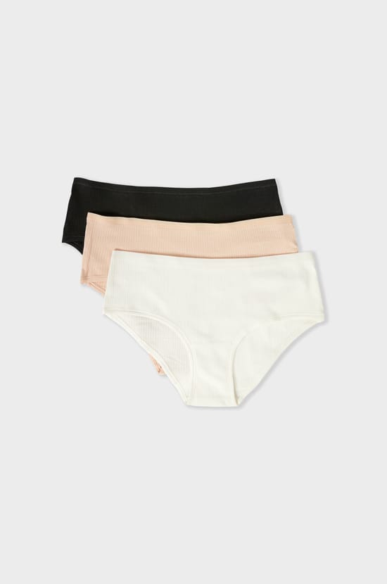 Pack of 3 Cotton Boyshorts;${refinementColor}