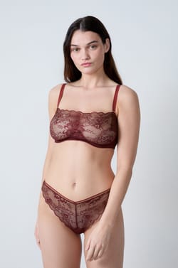 Lace Bandeau with Removable Straps;${refinementColor}