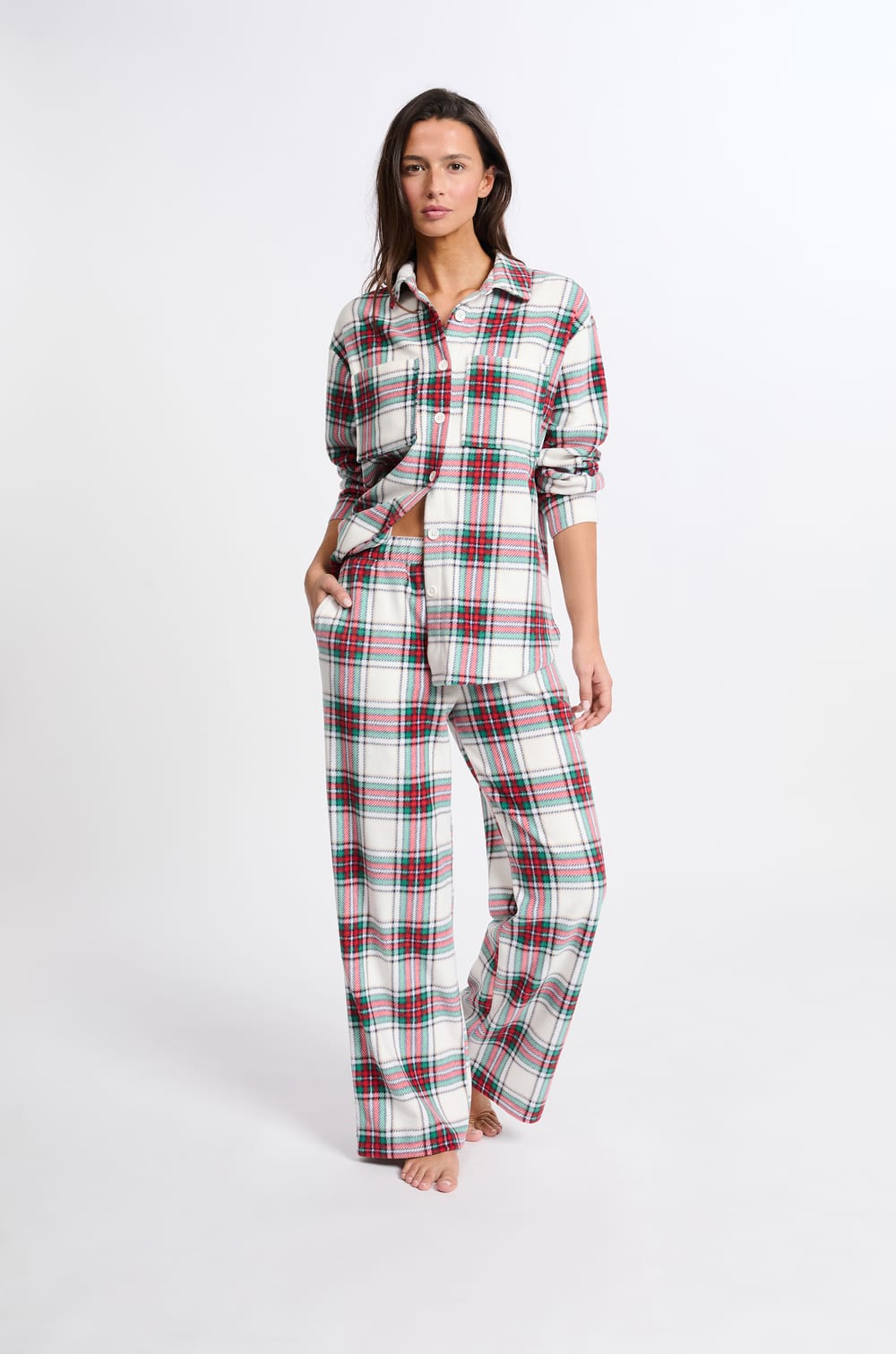 Checkered Pajama Pants;${refinementColor}