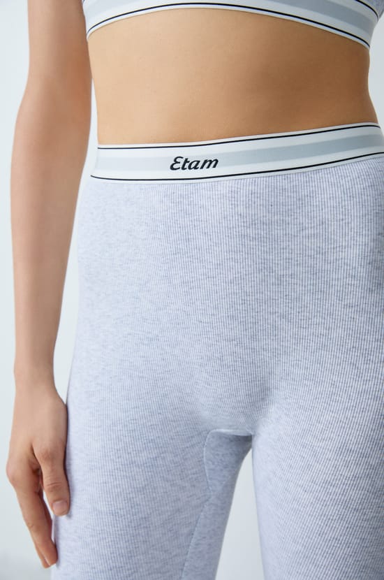 Ribbed cotton cycling shorts;${refinementColor}