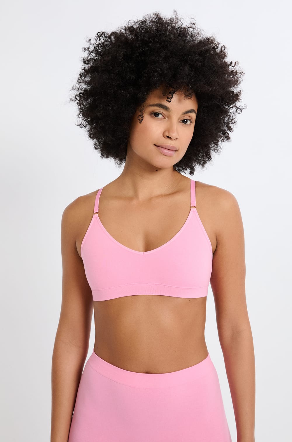 Soutien-gorge brassière sans coutures avec coton ;${refinementColor}