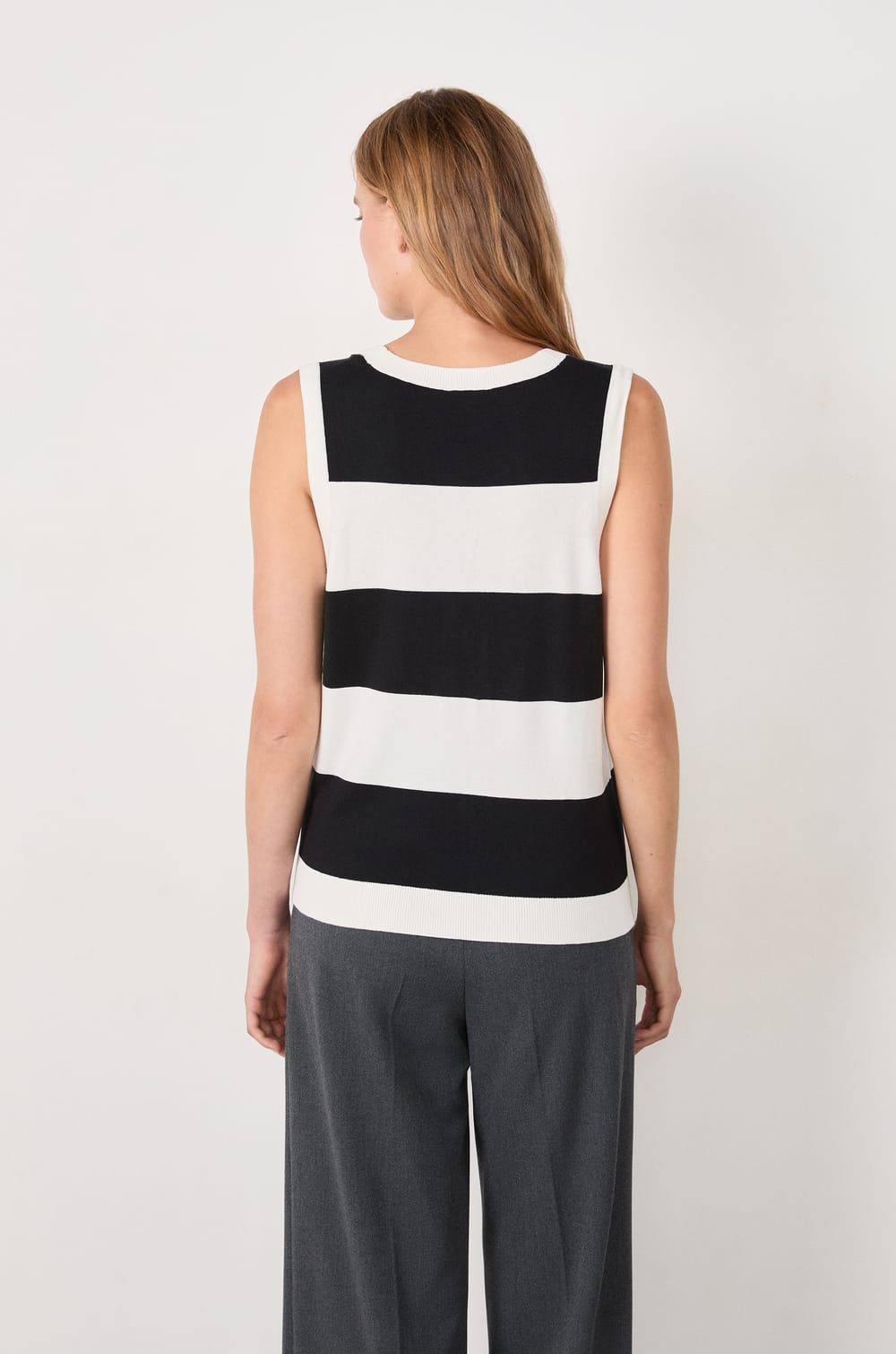 Pull cardigan sans manches;${refinementColor}