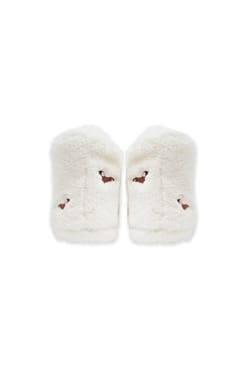 Chaussons bottines avec motifs teckels;${refinementColor}