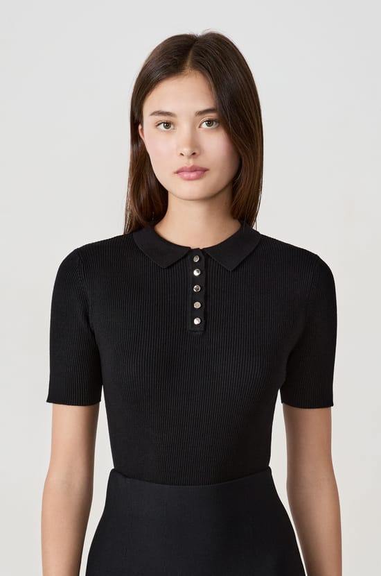 Short Sleeve Ribbed T-Shirt;${refinementColor}