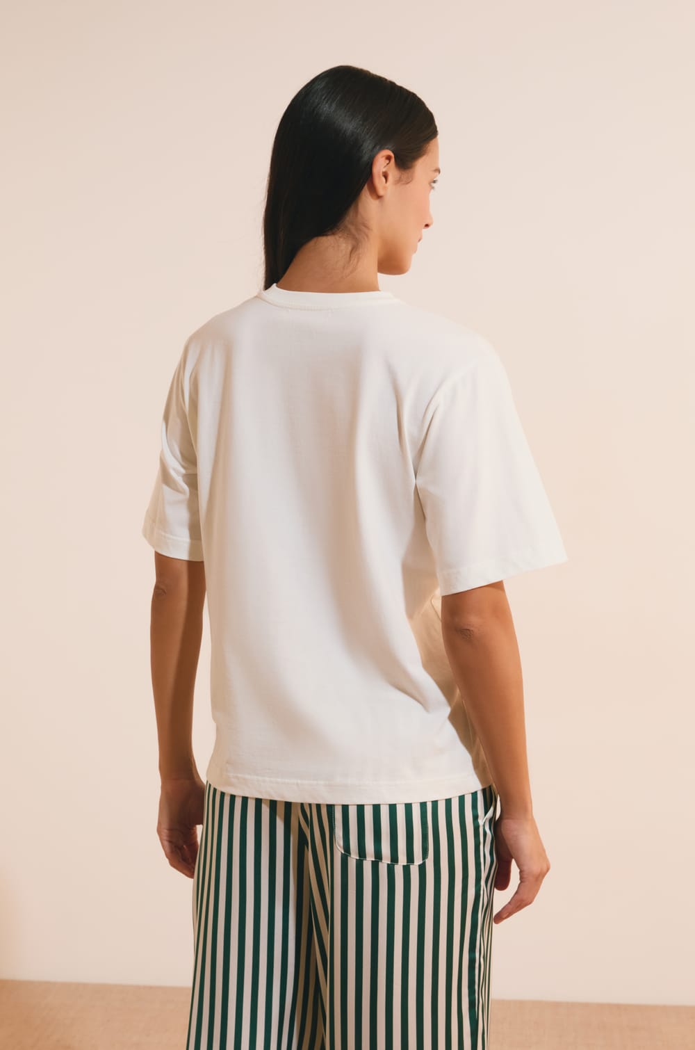 Baumwoll-T-Shirt mit Message;${refinementColor}