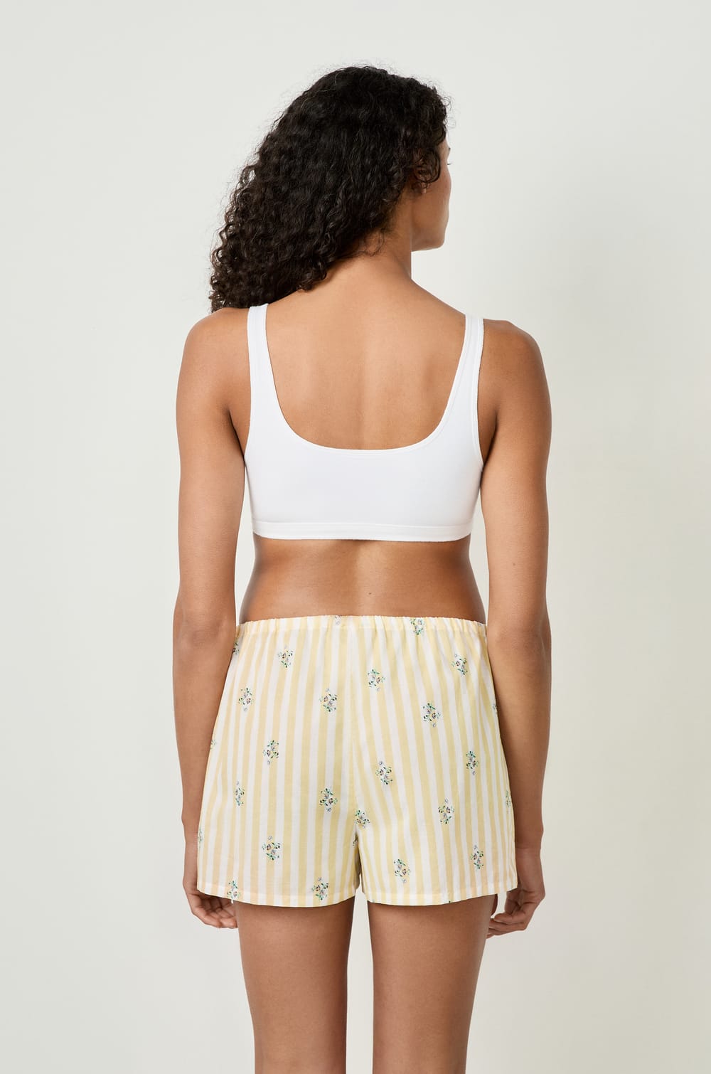 Short de pyjama en coton à motifs;${refinementColor}