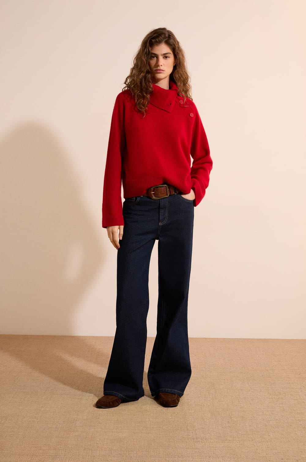 Pull col montant 100% cachemire;${refinementColor}