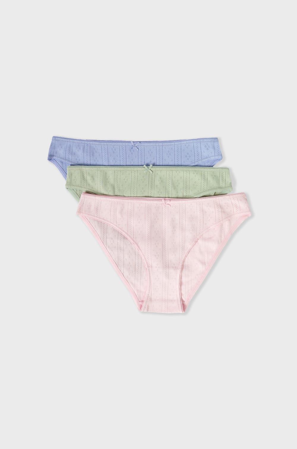 Pack of 3 Pointelle Briefs;${refinementColor}
