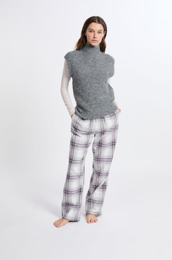 Pull sans manches col montant;${refinementColor}