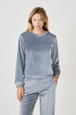 Sweat effet velours;${refinementColor}