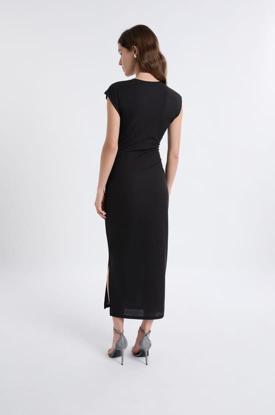 Robe longue fendue;${refinementColor}