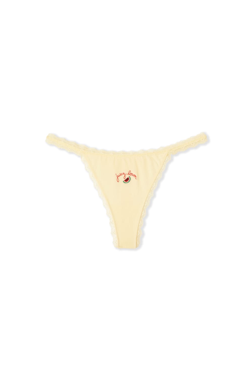 Cotton Thong with Lemon Print;${refinementColor}