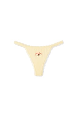 Cotton Thong with Lemon Print;${refinementColor}