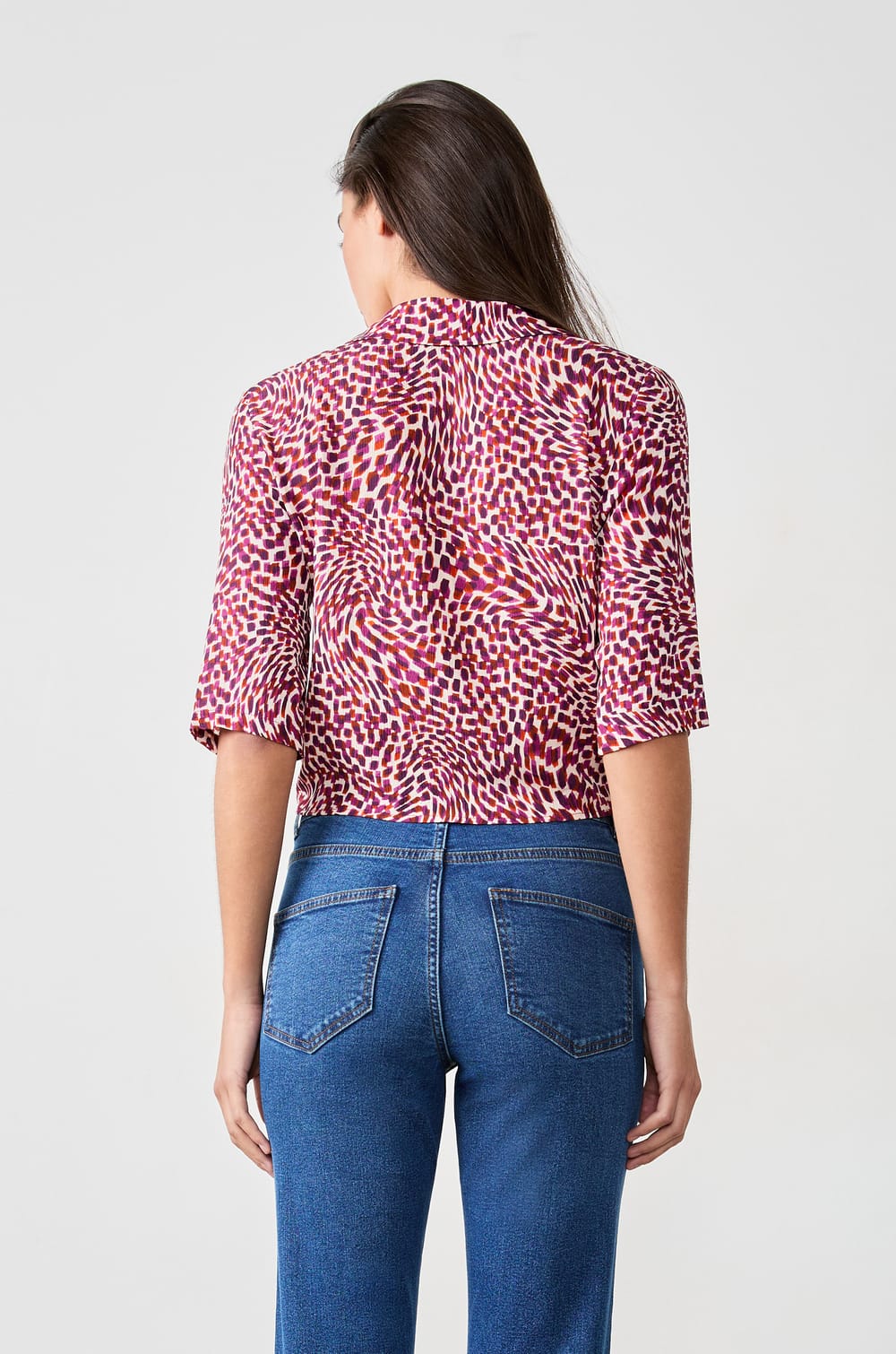 Tie-Front Blouse;${refinementColor}