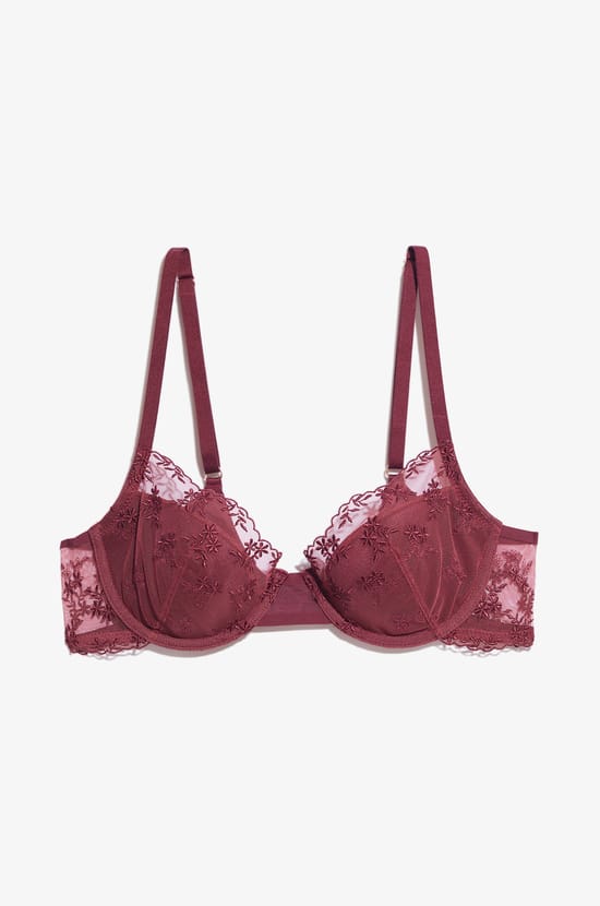 Lightly Lined Embroidered Bra;${refinementColor}