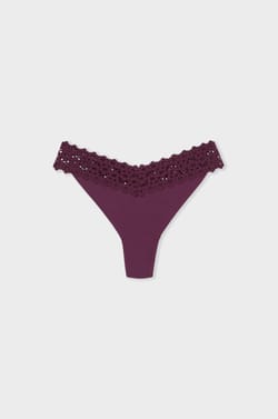 Microfibre and Lace Tanga;${refinementColor}