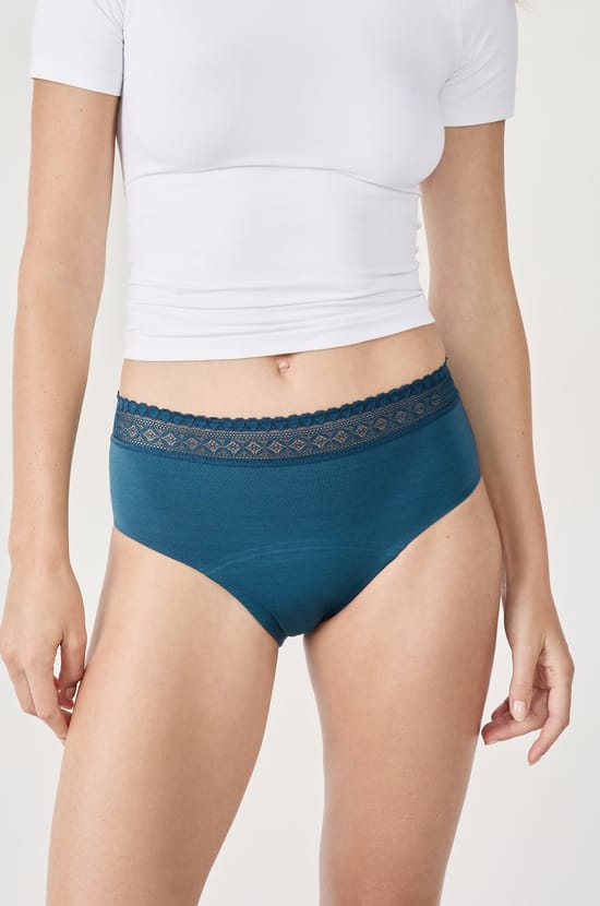 Shorty menstruel en coton - Flux abondant;${refinementColor}