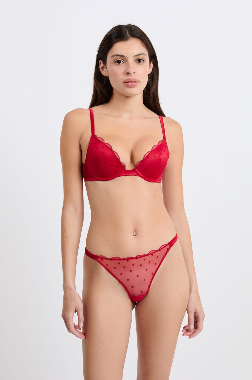 Embroidered detail thong;${refinementColor}