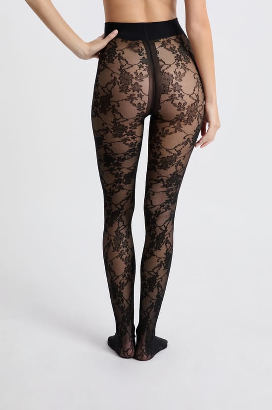 Collant semi-opaque à motifs;${refinementColor}