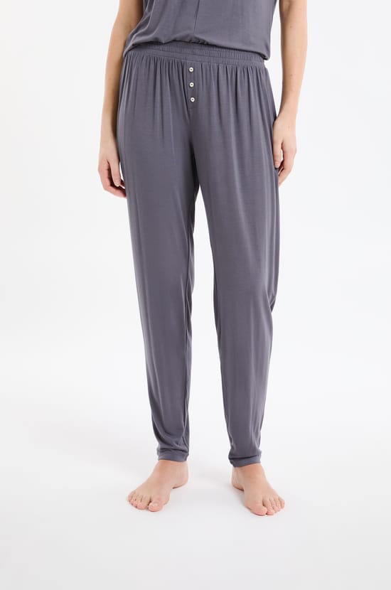 Pantal&oacute;n de pijama liso de modal;${refinementColor}